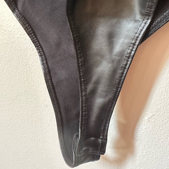 Not That Into You PU Bodysuit - Black - Picture 12 of 14